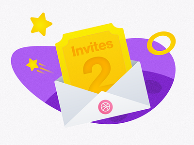 2 Dribbble Invites - Are you ready to play? color community creative design digital draft dribbble dribbble invite free giveaway graphics hello illustration invitation invite player shots studio two vector