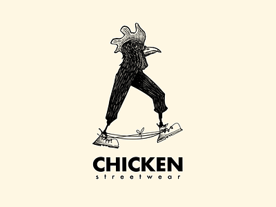Chicken streetwear illustrated logo