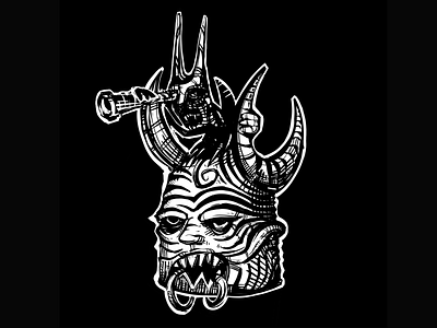 Mask of the Abyss | Ring | Inktober 2019 Day 1 dark digital digitalink illustration ink inktober mask procreate