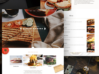 Landing Page food landing restaurant ui