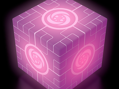 Experimental cube 3d c4d model photoshop render