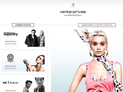 Vente-Privee US site design photoshop ux web design