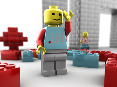 Legoman Poster for Target 3d modeling photoshop rendering