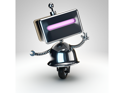 CuteBot Final Model 3d c4d modeling photoshop rendering robot