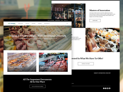 Food Display Case Website - Dark Concept classy clean dark food web design website