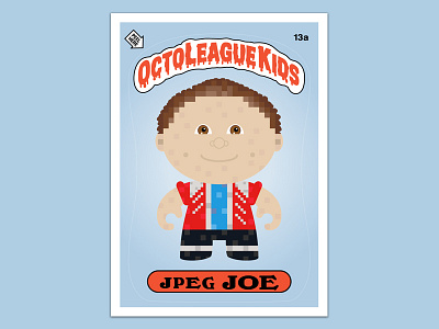 JPEG Joe 80s business card garbage pail kids illustrator joe jpeg jpg octoleague kids sticker topps trading cards wax pack