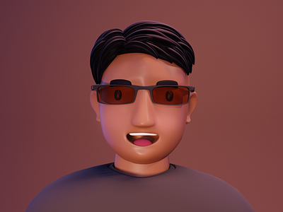 an avatar created by the Blender and me. 3d asia avatar blender ui