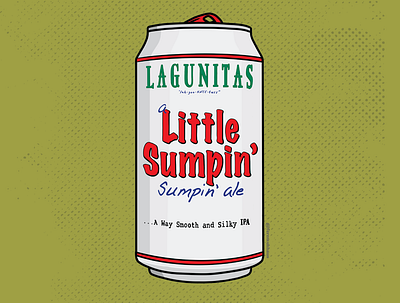 Lagunitas Beer Art ale beer beer art beer can design graphic illustration ipa lagunitas procreate