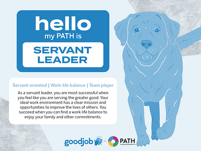 PATH - Servant Leader Labrador 16 personalities black lab branding design dog art enneagram graphic illustration labrador myers briggs path assessment procreate servant leader