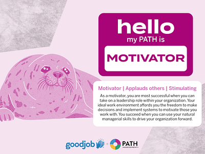 PATH - Motivator Seal 16 personalities approach branding design enneagram graphic hand drawn illustration motivator path path assessment personality test procreate seal