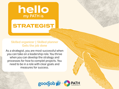 PATH - Strategist Whale 16 personalities branding design enneagram good job graphic habits illustration path assessment personality test procreate strategist strategy whale