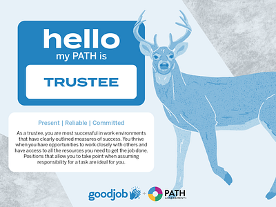 PATH - Trustee Deer 16 personalities branding deer design enneagram good job graphic illustration path assessment personality test procreate purpose trustee