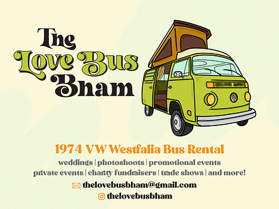 The Love Bus Bham alabama bham birmingham birmingham alabama branding bus design graphic illustration love love bus procreate volkswagon vw bus weddings