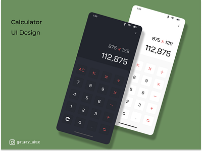 Calculator calculator creative design mobile ui ui design