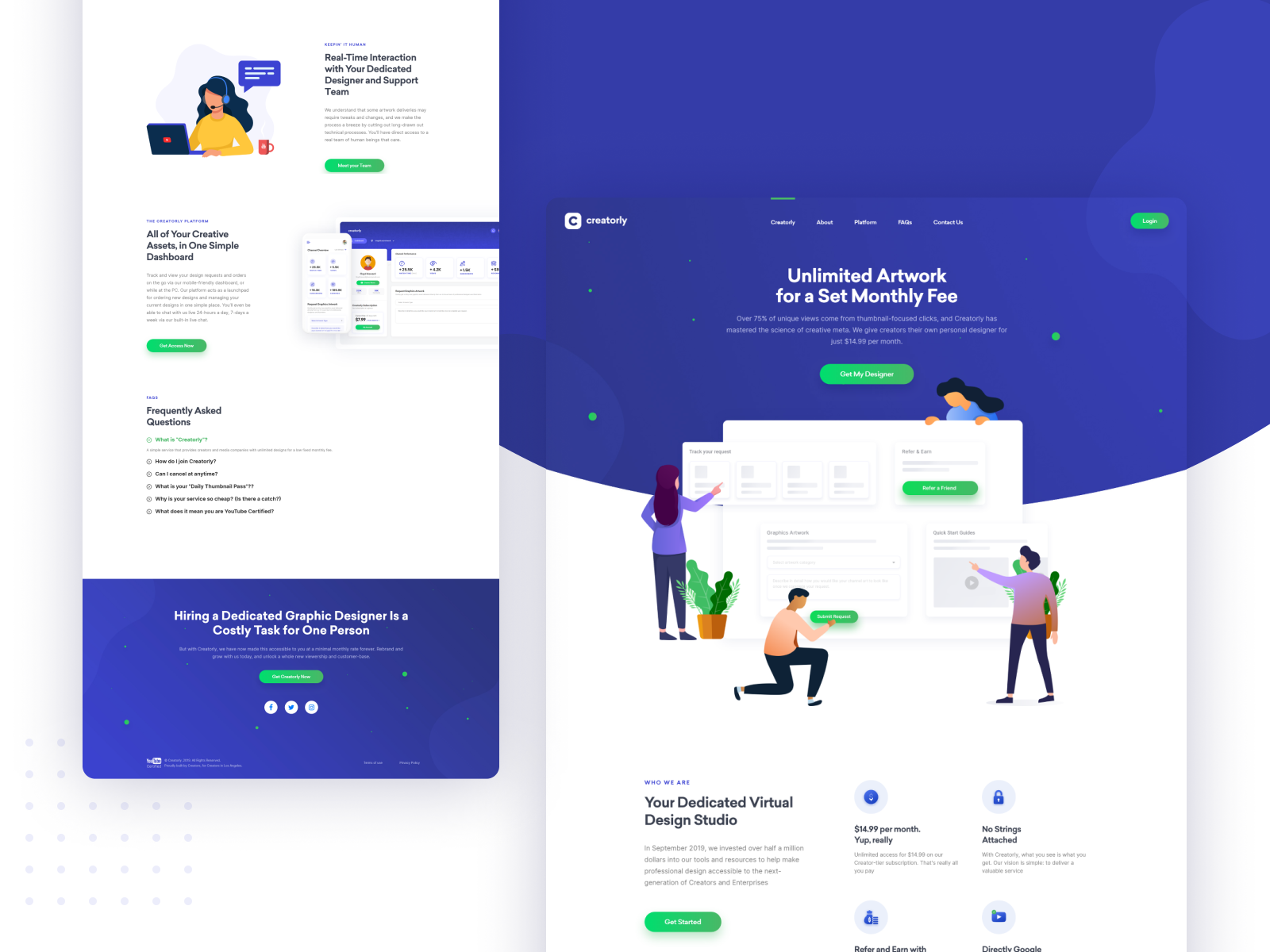 App Landing Page - Creatorly by Subhodeep Pal on Dribbble