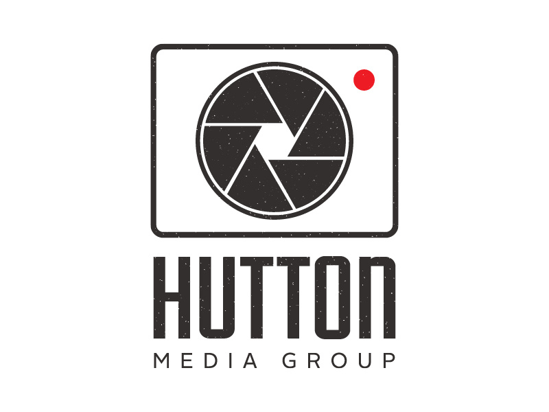 Hutton Media Group camera icon logo design icon simple logo