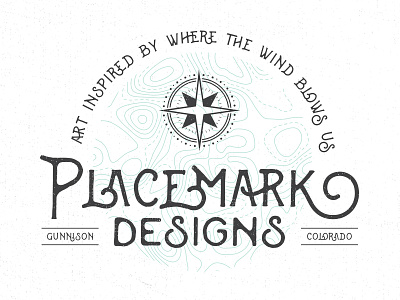 Placemark Design Logo branding colorado compass design logo topo map topographic