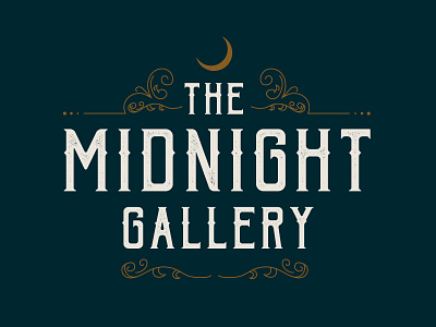The Midnight Gallery decorative flourish gallery logo midnight moon moonlight