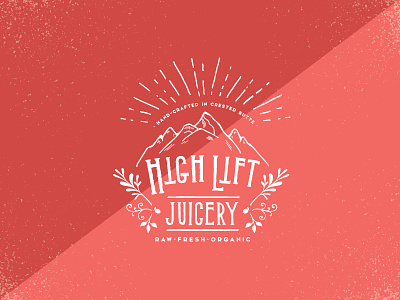 Juicery Logo colorado crested butte hand drawn juice logo mountains organic ski lift