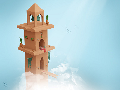 Dragon Towers 3d animation blender design dragon illustration towers