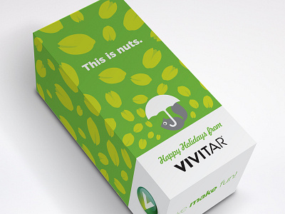 Vivitar's Box of Pistachios Holiday Gift box design fun funny graphic design packaging