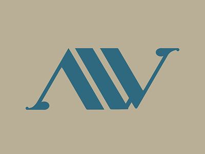 A & W monogram logo logo mark monogram spa typography