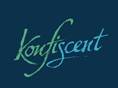 Konfiscent Deodorant Logo deodorant hand lettering lettering logo script typography