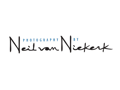 Photography Logo for Neil van Niekerk brand branding cursive ink lettering logo photography script