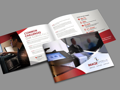 Tech Company Brochure booklet brochure brochure design copywriting design graphic design horizontal brochure print print collateral spot gloss