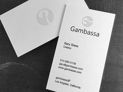 Gambassa Card 2 branding icon letterpress logo