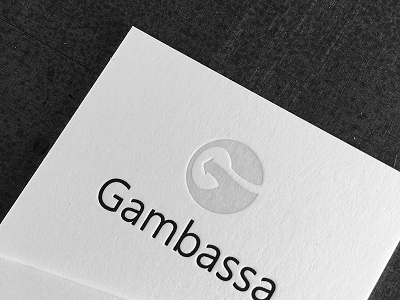 Gambassa Card branding icon letterpress logo