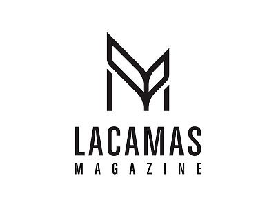 Lacamas Magazine Black Logo branding icon logo