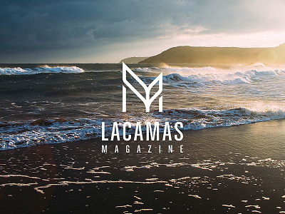 Lacamas Magazine Ocean branding icon logo