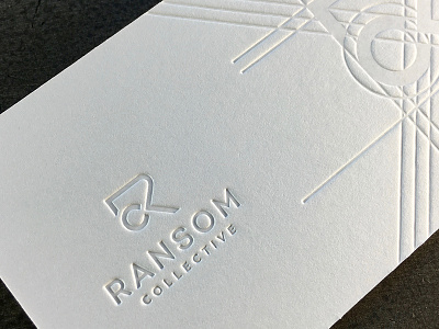 Ransom Collective Card branding icon letterpress logo