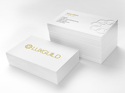 Luxguild Business Card branding icon letterpress logo