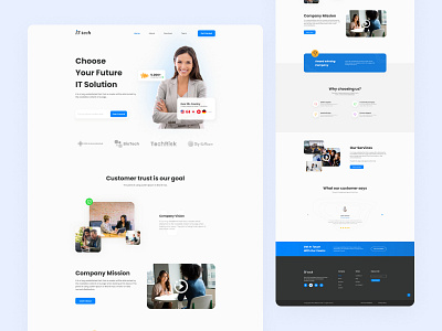 Saas landing Page (IT Solution) design saas ui ux