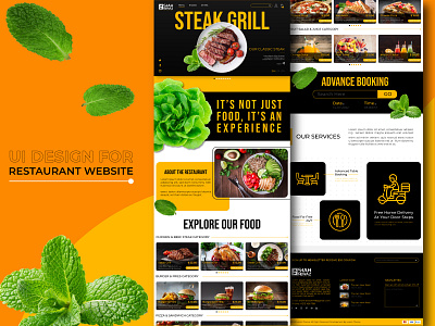 UI Design For Restaurant Website