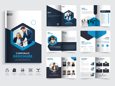 12 Page Bi Fold Brochure Design bi fold brochure design brand brand identity branding brochure corporate flyer
