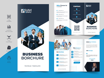 Corporate Business Trifold Brochure. brand identity branding business business trifold brochure corporate trifold trifold brochure