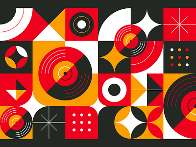 For The Record branding illustration pattern print vinyl vinyl record