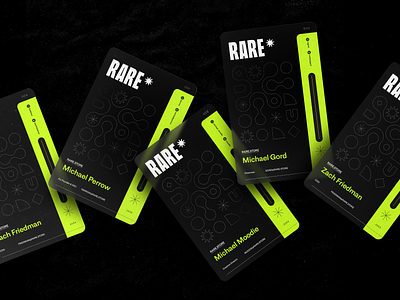 RARE.STORE Business Cards branding illustration illustrator print texture typography vector