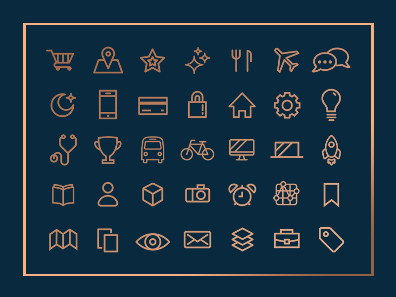 Unused Real Estate Area Icons iconography icons property real estate symbols