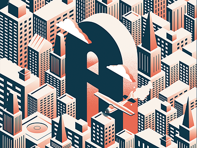 36 Days of Type: ayyy lmao buildings city illustration isometric lettering type typography