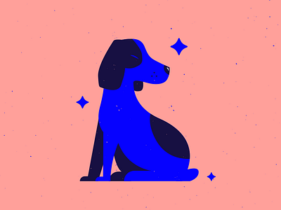 Doggo dog grunge illustration spark star vector