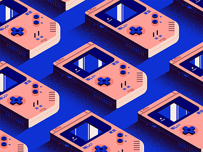 Over & Over gameboy illustration illustrator isometric texture tile vector