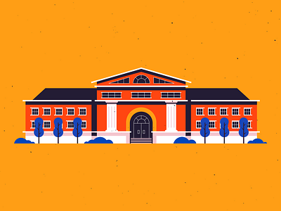 Ol' Museum building flat geometric illustration illustrator museum texture vector