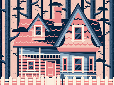 Up Variant 🎈 branding building design grain house illustration illustrator pixar texture up vector