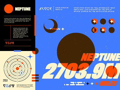 Neptune branding design grain illustration illustrator lettering logo texture typography vector