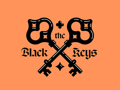 The Black Keys branding keys lettering logo music rock typography