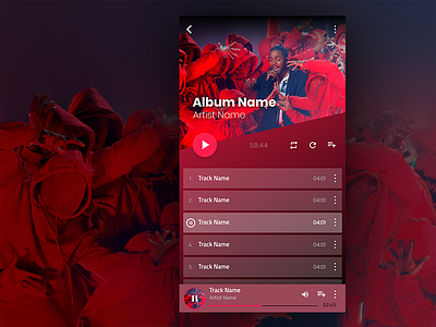 Music Player App app design mobile music player themes ui ux